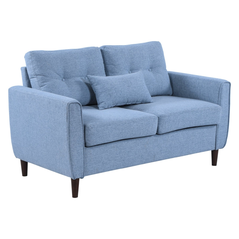 Two-Seater Sofa, With Pillow - Blue