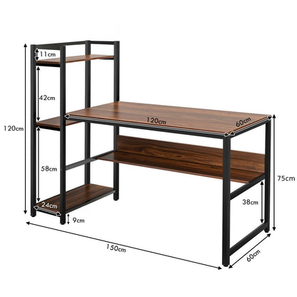 Computer Desk Home Office Workstation with Shelves