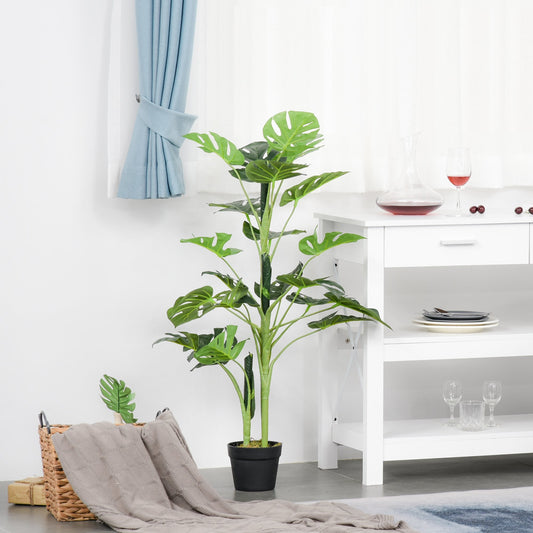 100cm Artificial Potted Monstera Decorative Plant with 21 Leaves