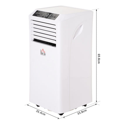 HOMCOM Mobile Air Conditioner with Remote Control, Timer, Cooling Dehumidifying Ventilating, LED Display White - 1003W