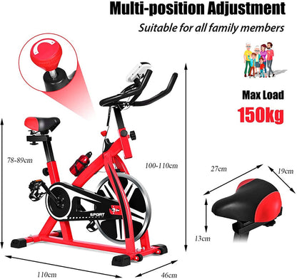 Upright Exercise Bikes with LCD Display and Heart Rate Monitor