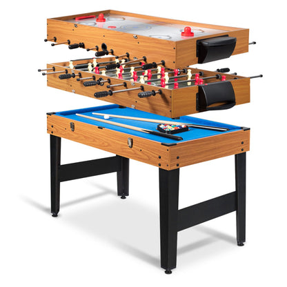 126 x 58cm Game Table  Combo Table Set with Billiard, Foosball & Hockey