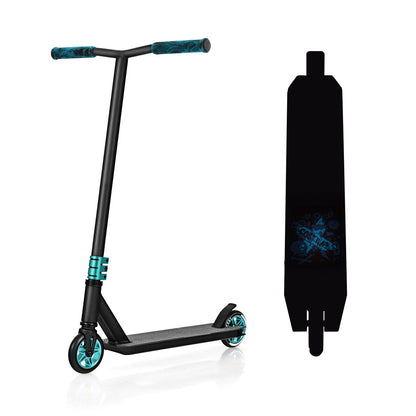 Pro Stunt Scooter with Luminous Aluminum Deck-Green