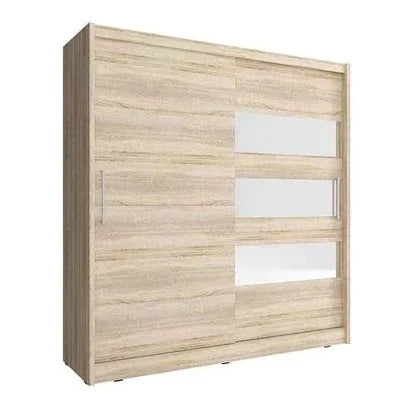 Splendor III Sliding Door Wardrobe 180cm - Oak Sonoma