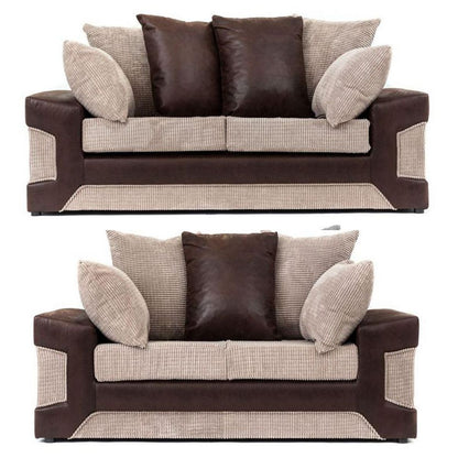 Denzel Cord Fabric 3 Seater and 2 Seater Sofa Set