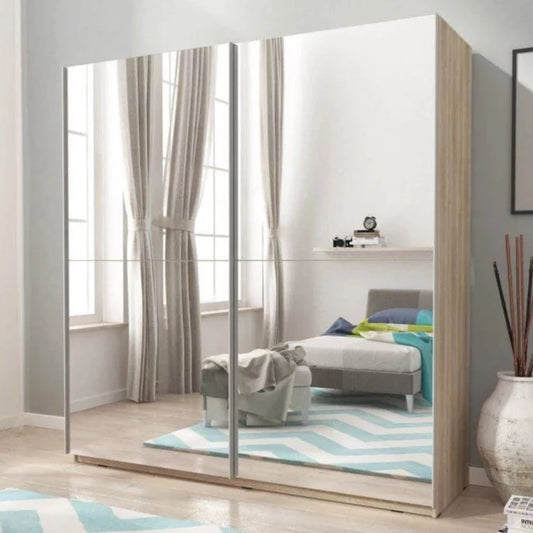 Micah 03 Sliding Door Wardrobe 150cm - Oak Sonoma