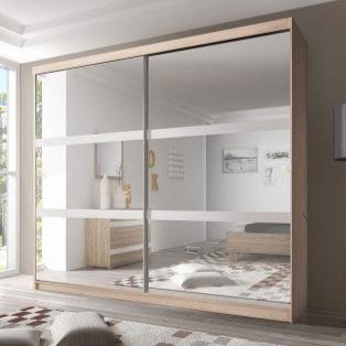 Multi 10 Sliding Mirror Door Wardrobe 183cm