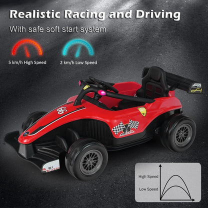 12V Battery Powered Kids Ride on Car with Remote Control and MP3 Music-Red