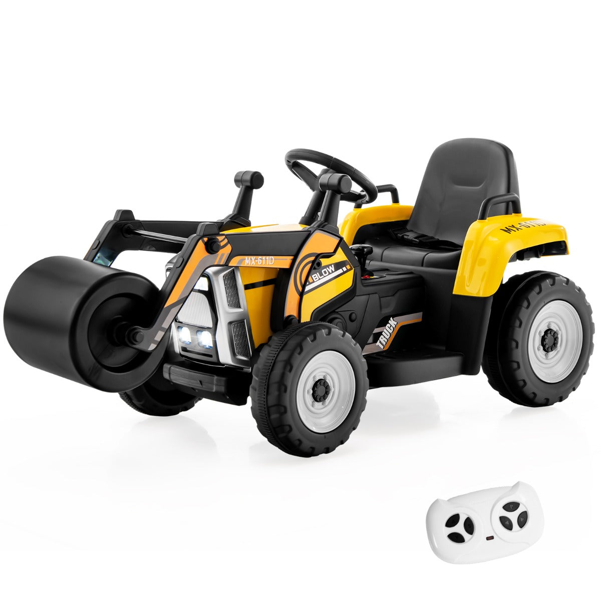 12V Battery Powered Kids Ride on Road Roller with 2.4G Remote Control