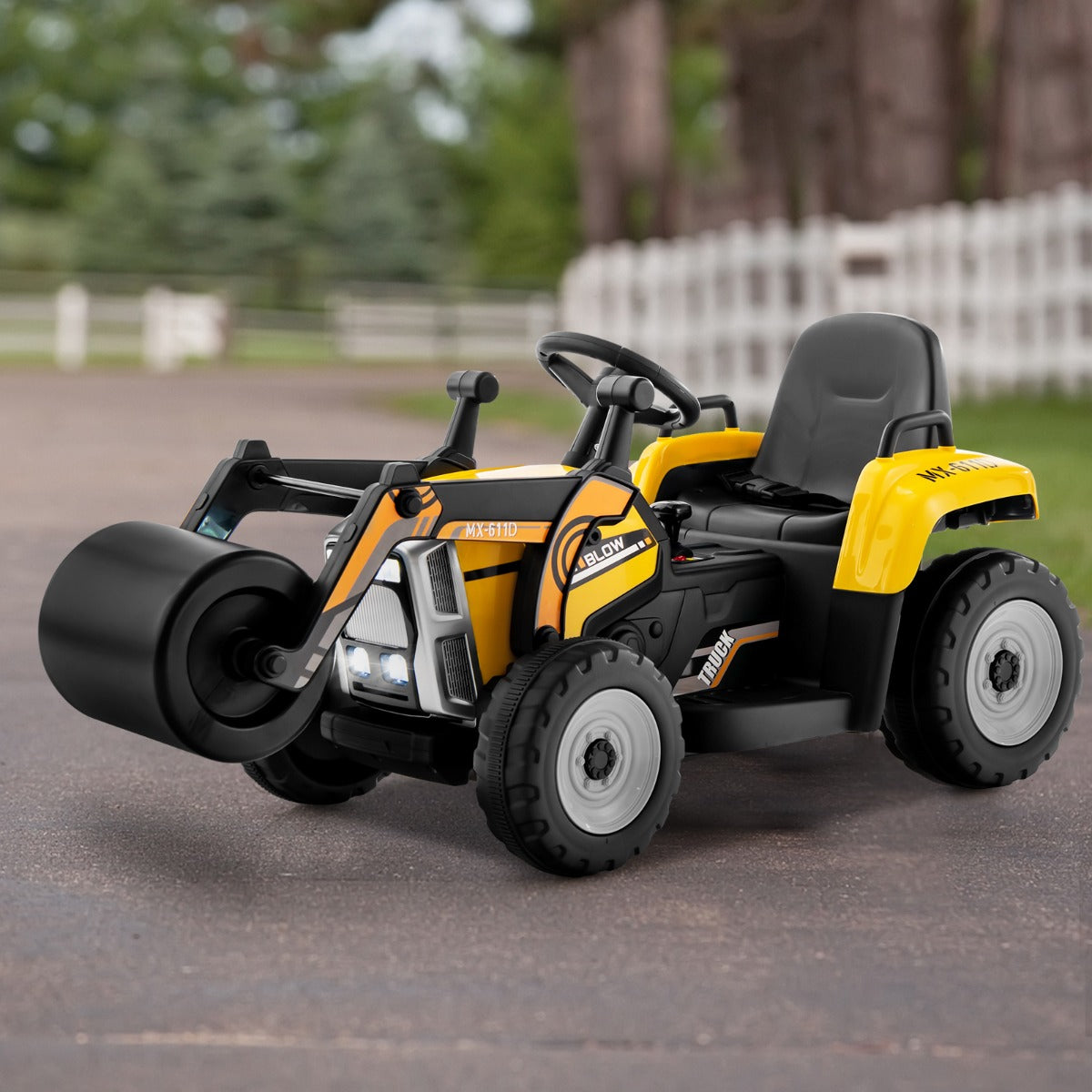 12V Battery Powered Kids Ride on Road Roller with 2.4G Remote Control