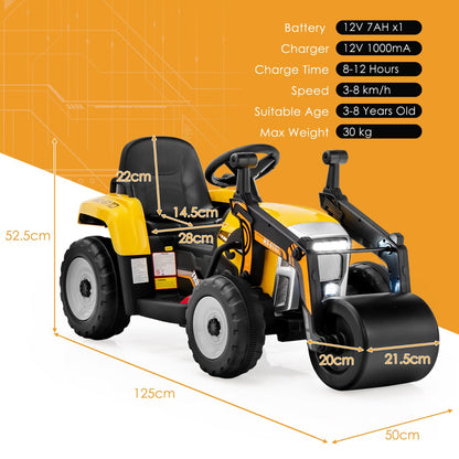 12V Battery Powered Kids Ride on Road Roller with 2.4G Remote Control