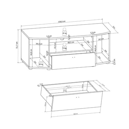 Rondo 03 TV Cabinet 150cm [Concrete Grey]