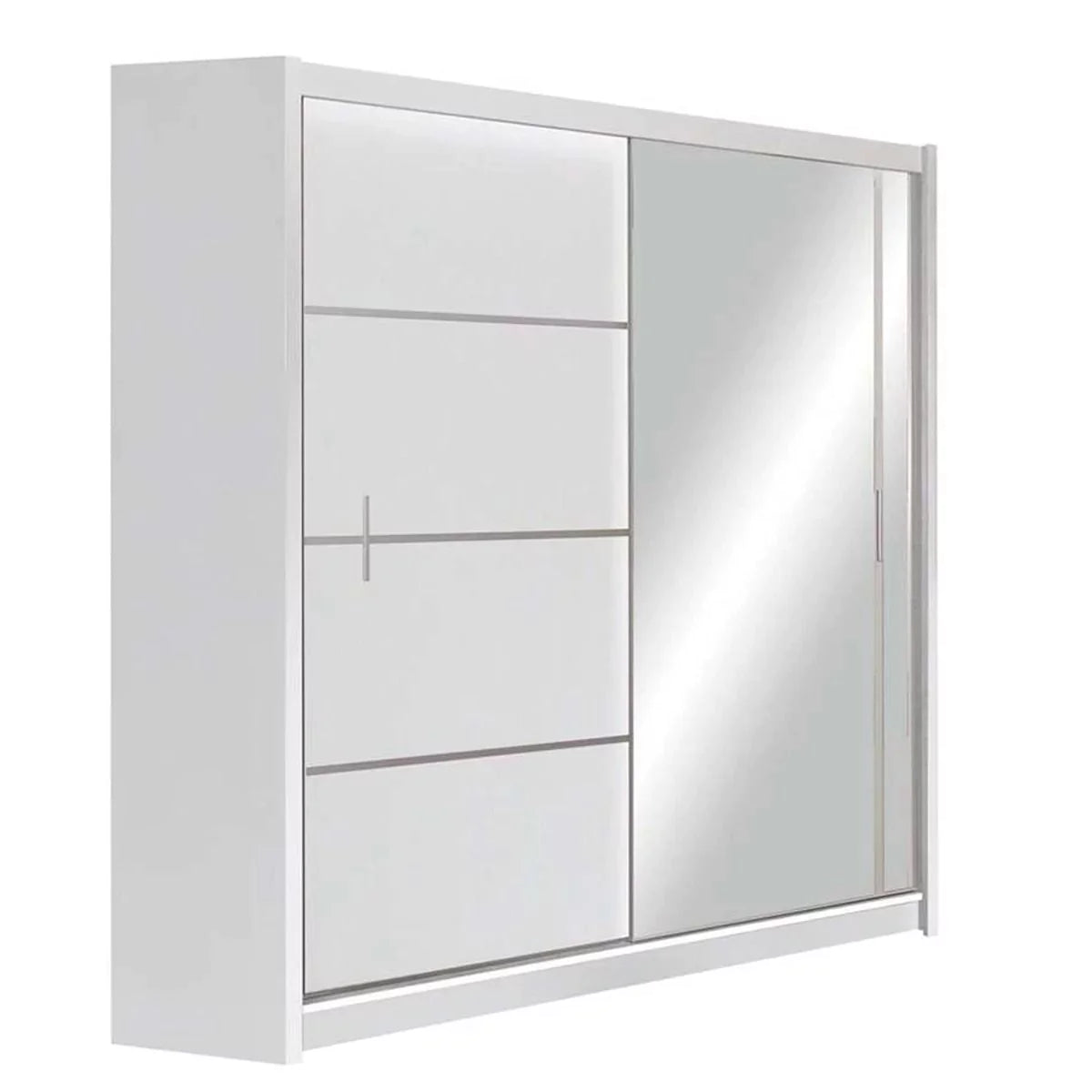 Broadland Sliding Door 180cm Wardrobe with Mirror - Black, White, Sonoma