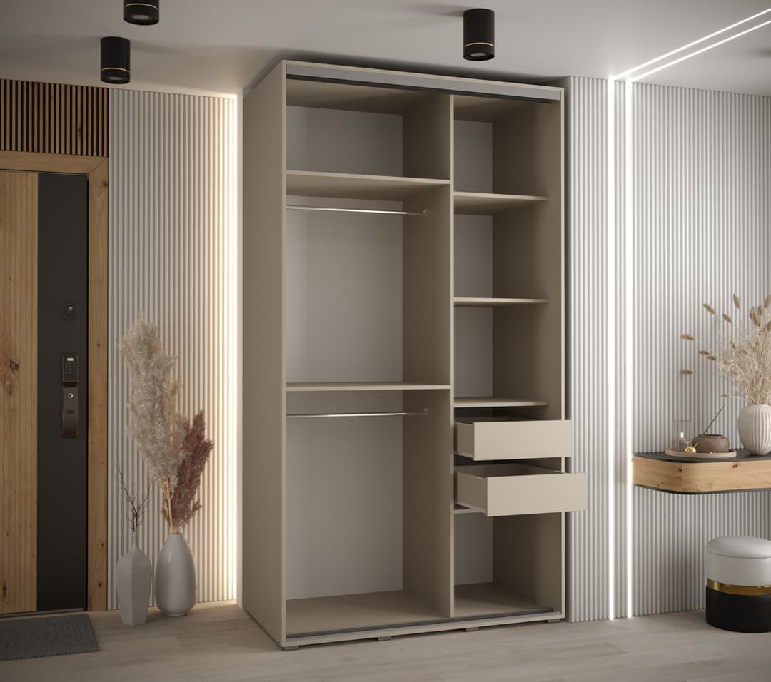 Dakota II Sliding Door Wardrobe 130cm