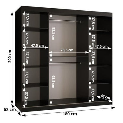 Kair II Sliding Door Wardrobe 180cm