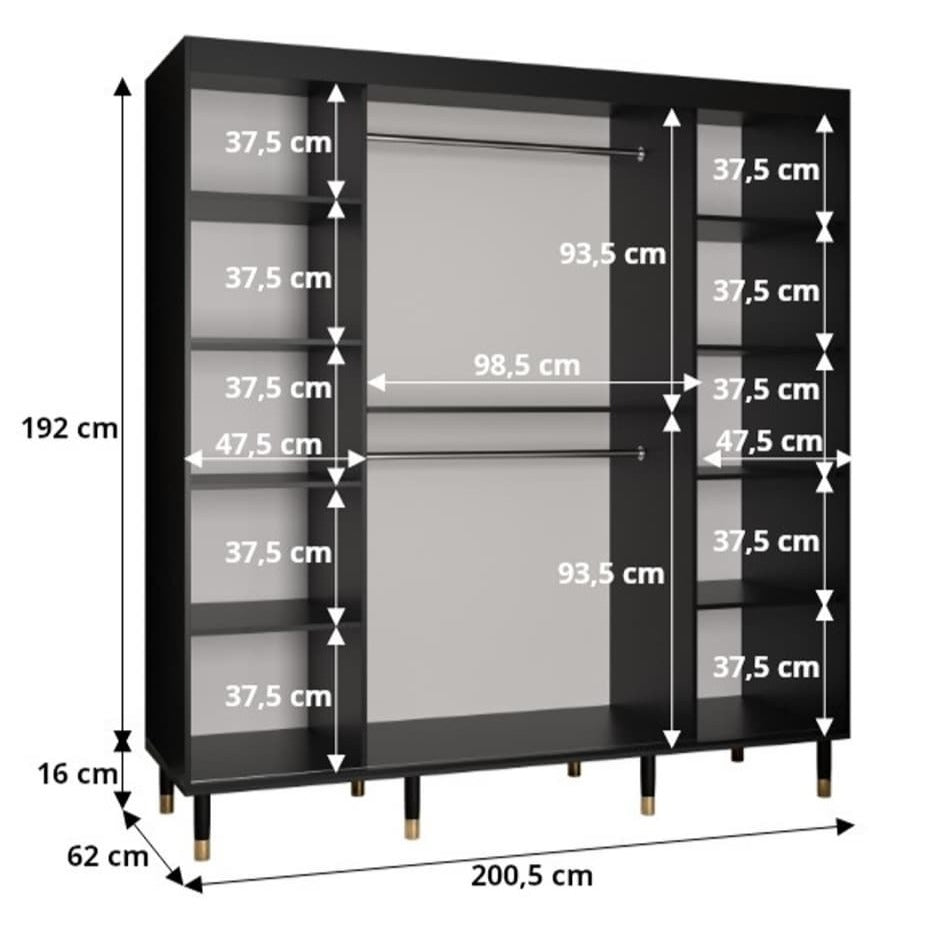 Avesta II Sliding Door Wardrobe 200cm