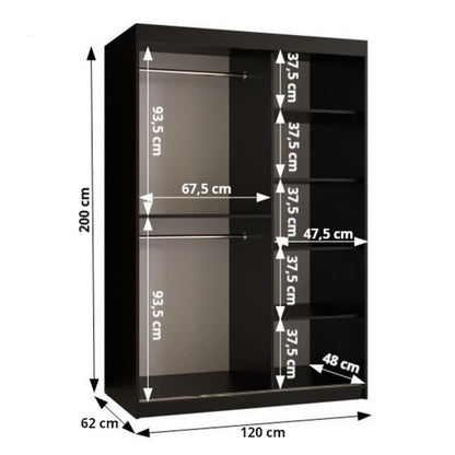 Kair I Sliding Door Wardrobe 120cm