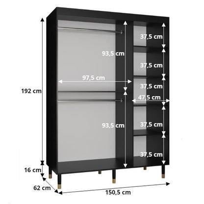 Avesta Sliding Door Wardrobe 150cm