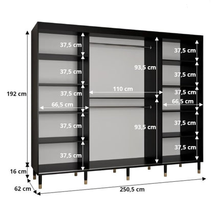 Avesta I Sliding Door Wardrobe 250cm