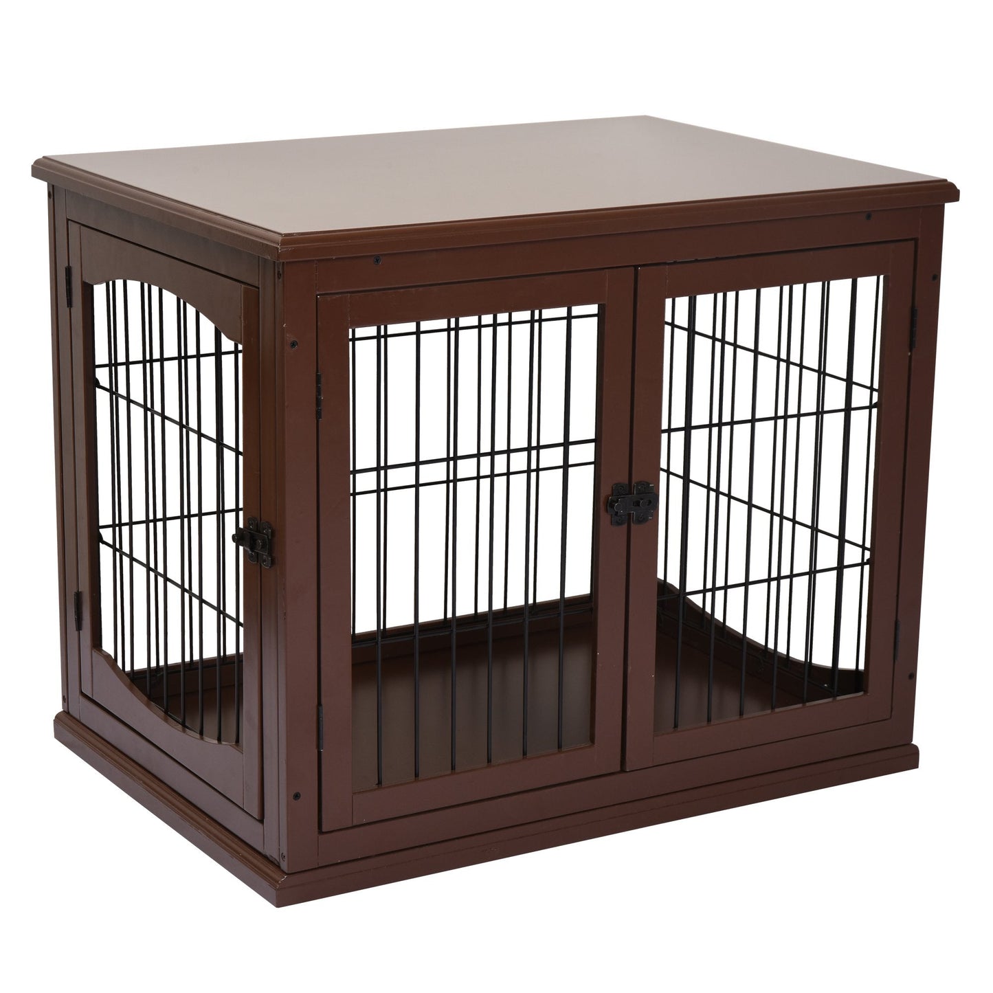 Small Dogs 3-Door MDF Indoor Cage Brown