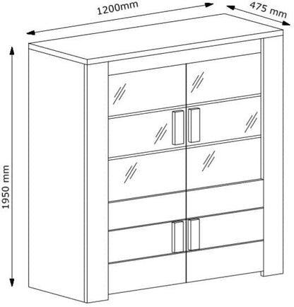 Ferrara 01 Display Cabinet 120cm