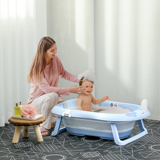 ZONEKIZ Collapsible Bath Tub with Non-Slip Support