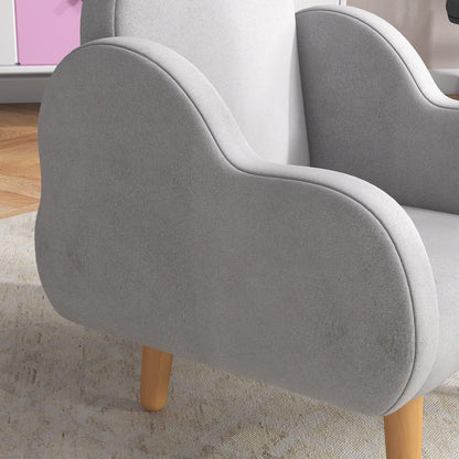 ZONEKIZ Comfy Grey Toddler Armchair (Ages 1.5-5)